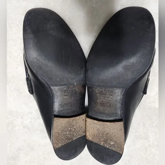 Gucci 6.5 Men's Black Horsebit Leather Loafer w/Web stripe..NIB Brand new - Picture 4 of 10